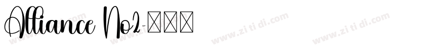 Alliance No2字体转换